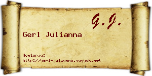 Gerl Julianna névjegykártya